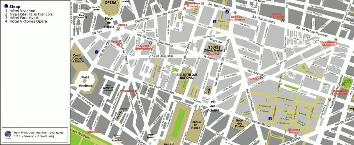 Газрын зураг 2-р arrondissement Парис