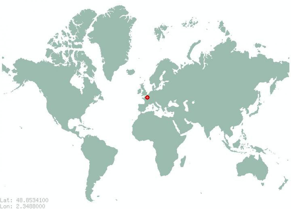 Газрын зураг дээр парис Дэлхийн газрын зураг