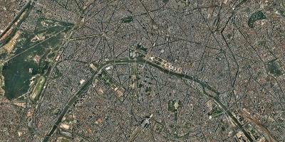 Газрын зураг, хиймэл дагуулын Парис